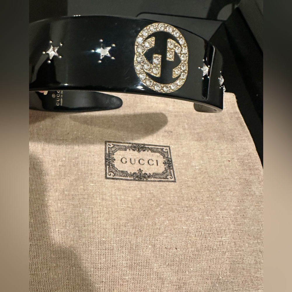 Gucci Black Headband with Star Accents - Picture 7 of 8